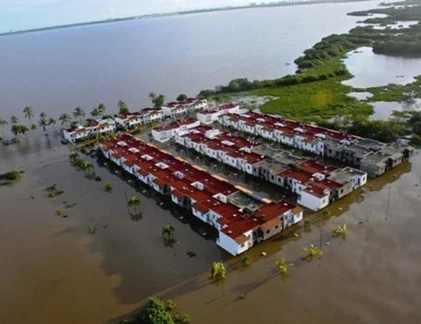 Hình ảnh bão lụt tàn phá Mexico