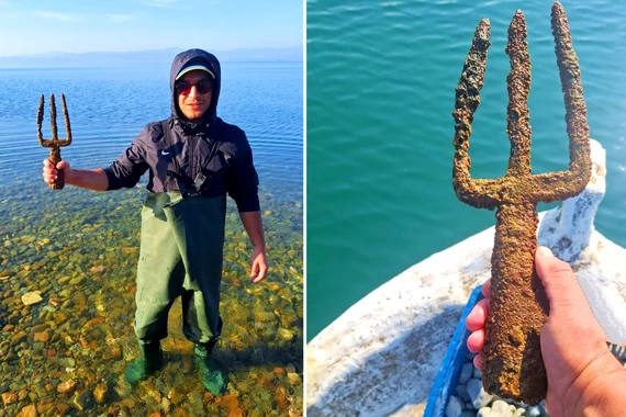Phát hiện sốc cây đinh ba của Thần Poseidon dưới hồ İznik