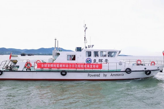 Tàu amoniac đầu tiên trên thế giới chạy thử thành công