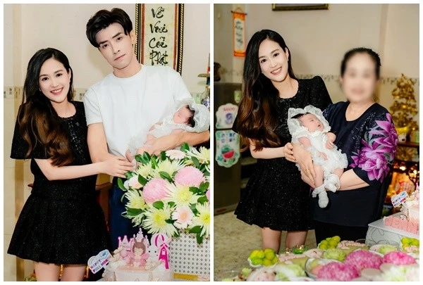 ‘Bản sao Mai Phương Thúy’ mừng đầy tháng con gái