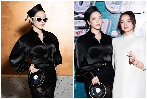 Lý Nhã Kỳ khoe vẻ quyến rũ với trang phục đen bên Kaity Nguyễn