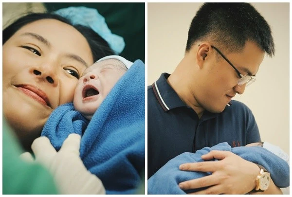 Ngọc Hân lần đầu khoe ảnh con trai sau 3 tuần sinh nở