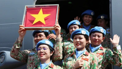 Nữ chiến sĩ thuộc lực lượng gìn giữ hòa bình Liên hợp quốc. Ảnh: An Nhiên/Báo ĐBND.