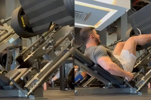 Vận động viên thể hình hét lên vì chấn thương trong lúc nâng tạ chân 400kg