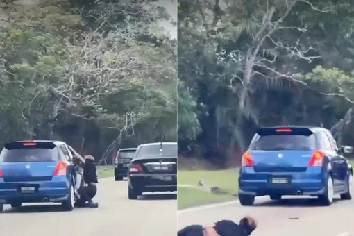 Người đàn ông bị kéo lê 2km vì bám vào xe đang chạy của vợ cũ 