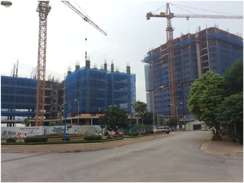 Soi tiến độ thi công dự án CT1A và CT1B KĐT Nghĩa Đô