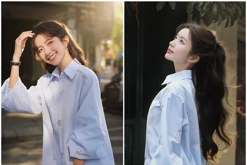 Diễn viên Ngọc Huyền khoe gương mặt ‘đẹp không góc chết’