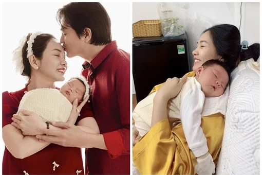 Ái nữ nhà Cao Minh Đạt đáng yêu trong vòng tay bố mẹ