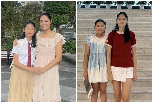 Con gái đầu lòng của Hoa hậu Hương Giang cao 1m75 ở tuổi 12
