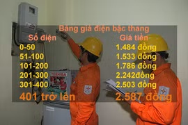 Khung giá điện mới: Dùng trên 400 số điện, giá đắt gấp đôi