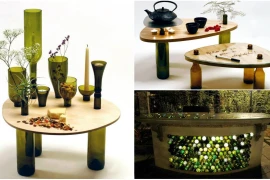 Trang trí nhà với bàn trà biến tấu từ vỏ chai cũ siêu lạ mắt