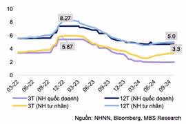 Cuối năm, lãi suất đầu vào sẽ tăng nhẹ 20 điểm cơ bản?