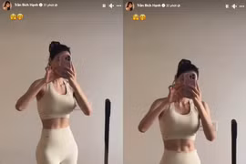 Diện đồ tập, “hot girl phòng gym” Nam Định khoe vòng eo siêu thực