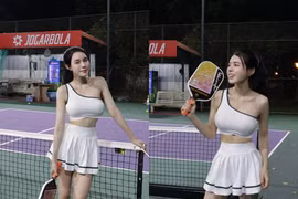 Hot girl phòng gym Nam Định cuối cùng cũng đu trend tại sân pickleball