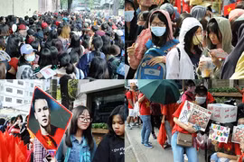 “Biển người” đội nắng nóng chờ gặp mặt những chàng trai U23 Việt Nam