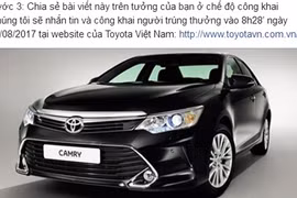 Hàng chục nghìn người dính "quả lừa" tặng xe Toyota Camry