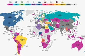 Xem bản đồ ôtô được ưa chuộng nhất Thế giới