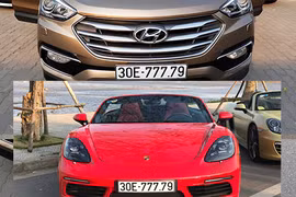 Siêu xe Porsche 718 Boxster đeo biển giả tại Hà Nội 