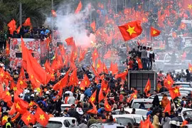 Cảm động về giao thông cổ vũ U23 Việt Nam