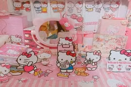 Cuộc sống tràn ngập màu hồng của “thánh cuồng” mèo Kitty