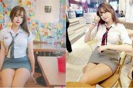 Nữ streamer Hàn Quốc gây ấn tượng khi mặc đồng phục