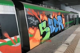 Tàu điện trên cao Cát Linh - Hà Đông bị vẽ bậy: “Sáng tạo” hay “phá hoại“?