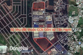 Đồng Nai đấu giá 2 khu đất ở CCN Tân Hạnh giá khởi điểm hơn 113 tỷ 