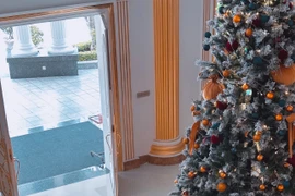 Lan Khuê khoe biệt thự dát vàng lung linh đón Giáng sinh 