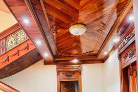 Ấn tượng biệt thự dát toàn gỗ quý của đại gia Kinh Bắc