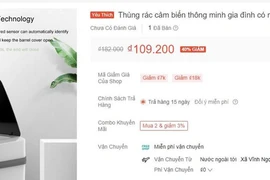 Thùng rác thông minh cảm ứng với giá hơn trăm nghìn đồng 