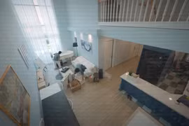 Cận cảnh căn hộ tone trắng - xanh dương của Vũ Cát Tường 