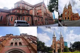 Ảnh: Rào chắn nhà thờ Đức Bà ở Sài Gòn để trùng tu