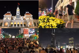 Khách quốc tế háo hức cùng người Sài Gòn vui đêm hội 30/4