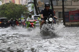 Mưa lớn, nhiều khu vực ở TP Hồ Chí Minh ngập nặng 
