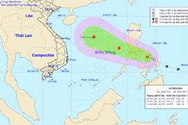 Áp thấp nhiệt đới có thể mạnh lên thành bão, tiến thẳng biển Đông