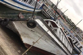 Tàu du lịch lại bị đắm trong âu cảng quốc tế Tuần Châu