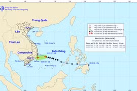 Bão số 1 đã suy yếu thành ATNĐ khi đi vào khu vực Trường Sa