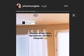 Ôm con trai 3 tháng tập thể dục, hoa hậu Phạm Hương lại nhận thêm gạch đá