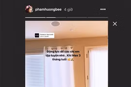 Ôm con trai 3 tháng tập thể dục, hoa hậu Phạm Hương lại nhận thêm gạch đá