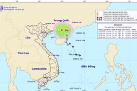 Áp thấp nhiệt đới trên Biển Đông di chuyển theo hướng Bắc