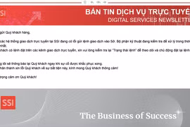 Hệ thống giao dịch SSI gặp sự cố lỗi gửi lệnh vào Sở