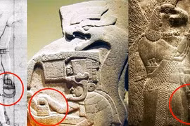 Chấn động bằng chứng “xuyên không“: Tượng cổ cầm túi xách hiện đại?