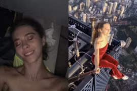 Cô gái Nga hứng “ném đá” vì lén lên đỉnh tòa nhà 118 tầng 