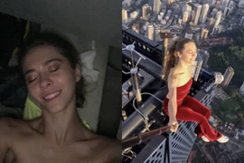 Cô gái Nga hứng “ném đá” vì lén lên đỉnh tòa nhà 118 tầng 