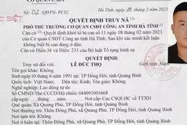  Truy nã đặc biệt đối tượng cầm đầu đường dây cá độ 6.000 tỷ