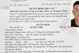  Truy nã đặc biệt đối tượng cầm đầu đường dây cá độ 6.000 tỷ