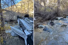 Cặp đôi may mắn sống sót sau khi ô tô lao xuống hẻm núi