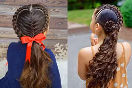 Bà mẹ 2 con tự tết tóc cho con gái xinh như công chúa