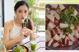 Cách sao Việt uống nước ép cần tây để dưỡng da, giữ dáng nuột nà