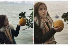 Chân dung cô nàng dễ thương lỡ tay làm rụng bưởi trên chùa